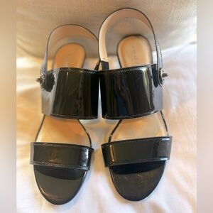 Coach Black Patent Leather Sling Back Pump Size 10